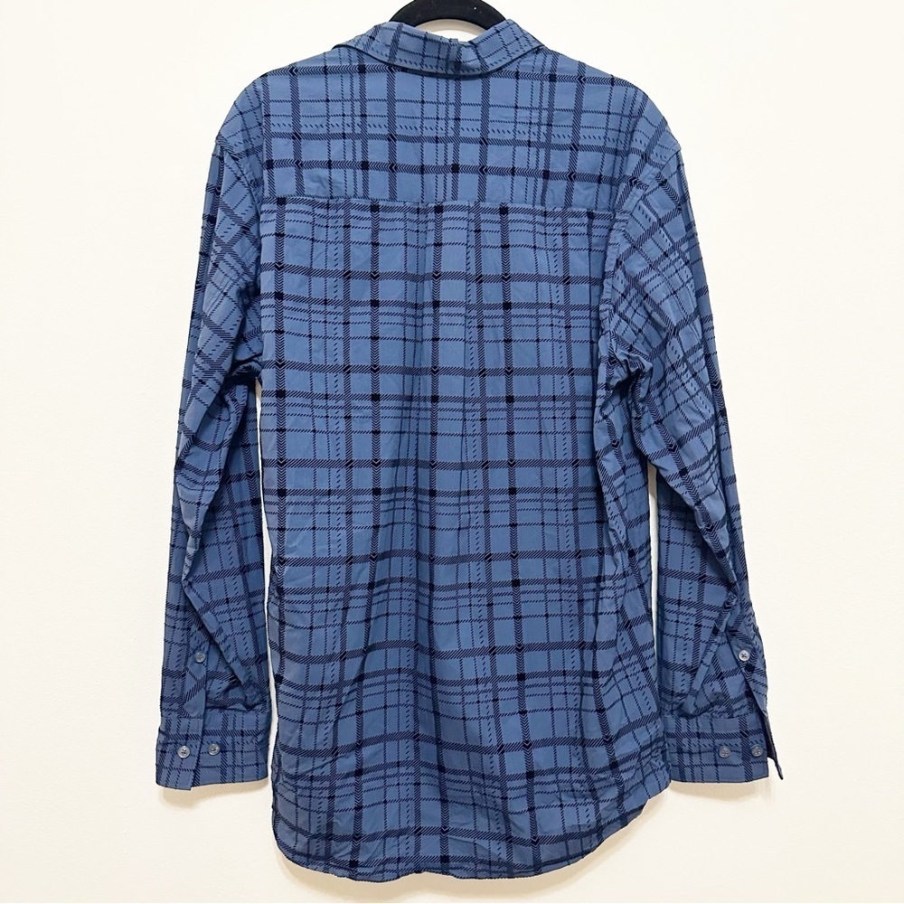 NWT Tommy Bahama Flock This Way Navy Blue Textured Long Sleeve Button Up Small - Picture 2 of 9